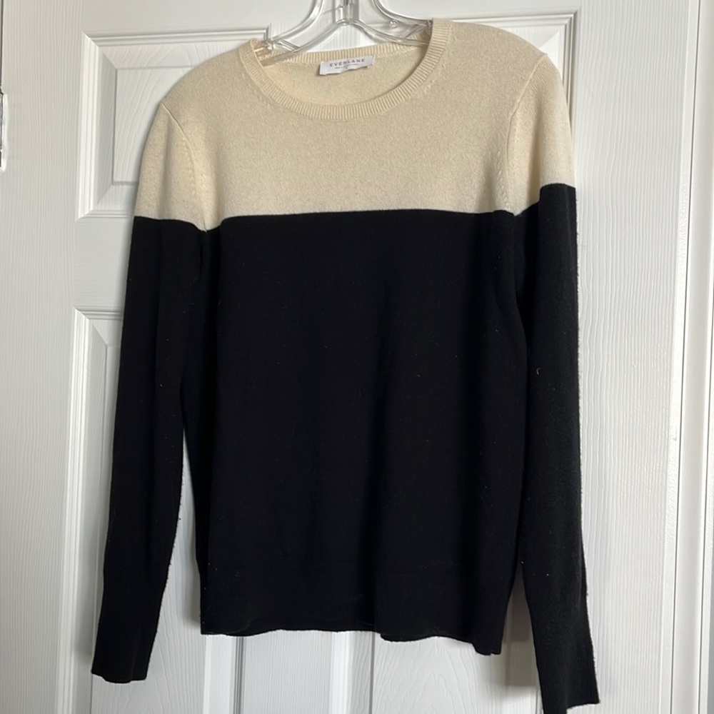 Everlane Colorblock Cashmere Crewneck Sweater